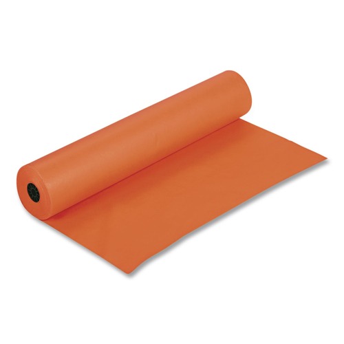 Arts & Crafts Supplies | Pacon P0063100 35 lbs. Wrapping Weight 36 in. x 1000 ft. Rainbow Duo-Finish Colored Kraft Paper - Orange (1-Roll) image number 0