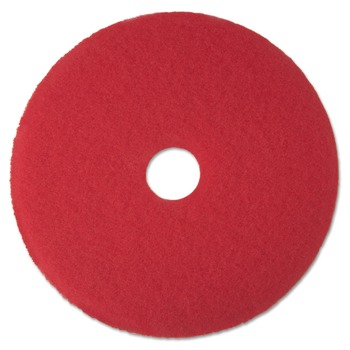 JUST LAUNCHED | 3M 5100-14 14 in. Low-Speed Buffer Floor Pads - Red (5/Carton)