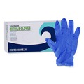 Disposable Gloves | Boardwalk 380MCTA 380 Series 4 mil Thick 9.5 in. Long Powder-Free Disposable General-Purpose Nitrile Gloves - Medium, Blue (100/Box, 10 Boxes/Carton) image number 0