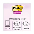 Just Launched | Post-it Notes Super Sticky 660-3SSUC 4 in. x 6 in. Note Ruled Pads - Energy Boost Collection (90-Sheets/Pad, 3-Pads/Pack) image number 1