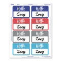 Avery | Avery 08722 3.37 in. x 2.33 in. Flexible "Hello" Adhesive Name Badge Labels - Assorted (120/PK) image number 2