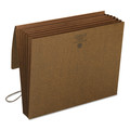 File Folders | Smead 72373 5.25 in. Expansion 6 Section Letter Size Classic Expanding Partition Wallet with Tear Resistant Gusset/Elastic Cord - Redrope image number 1