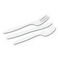 Cutlery | Dixie CM168 Tray with Plastic Forks/Knives/Spoons Combo Pack - White (168/Box) image number 5