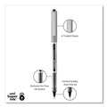 Pens | uni-ball 60126 VISION Fine 0.7 mm Black Ink Roller Ball Pen Stick - Silver/Black/Clear Barrel (1 Dozen) image number 5