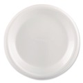 Bowls and Plates | Plastifar 12040 9 in. Diameter Poly Bag Plate Foam Dinnerware - White (500/Pack) image number 2