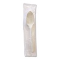 Cutlery | Boardwalk BWKSPOONWHPS Heavyweight Wrapped Polystyrene Teaspoon Cutlery - White (1000/Carton) image number 2
