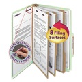 File Folders | Smead 19091 Eight SafeSHIELD Fasteners 2/5-Cut Tabs 3 Dividers Legal Size Pressboard Classification Folders - Gray-Green (10/Box) image number 5