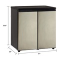 Breakroom Supplies | Avanti RMS551SS 5.5 CF Side by Side Stainless Steel Refrigerator/Freezer - Black image number 3