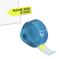 Page Flags | Redi-Tag B81124 Please Sign and Date Arrow Message Page Flags in Dispenser - Yellow (120/Pack) image number 1