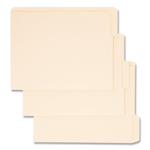 File Folders | Smead 24130 0.75 in. Expansion End Tab File Folder - Manila/Letter Size (100/Box) image number 0
