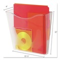 Desktop Organizers | Deflecto 63001 Euro-Style DocuPocket 10.25 in. x 4 in. x 10 in. A4/Legal/Letter/Magazine/Portfolio Size Portrait Wall File - Clear image number 3