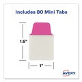 Dividers & Tabs | Avery 74762 1 in. x 1.5 in. 1/5-Cut Ultra Tabs Repositionable Tabs - Assorted Neon Colors (80/Pack) image number 6