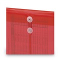 File Folders | Smead 89547 9.75 x 11.63 Open-End (Vertical) Poly String and Button Interoffice Envelopes - Transparent Red (5/Pack) image number 2
