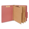 Back to School Sale | Universal UNV10290 8-Section 3-Divider Pressboard Classification Folders - Letter, Red (10/Box) image number 1