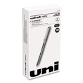 Pens | uni-ball 60126 VISION Fine 0.7 mm Black Ink Roller Ball Pen Stick - Silver/Black/Clear Barrel (1 Dozen) image number 0