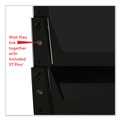 Wall Files | Deflecto 73504 13 in. x 4 in. 3 Sections 3-Pocket Stackable DocuPocket Partition Wall File - Letter Size, Black image number 10