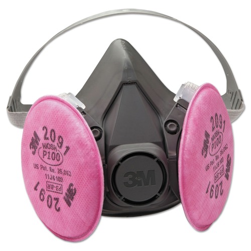 Safety & First Aid | 3M 6391 6000 Series Reusable Half Facepiece Respirator - Large image number 0