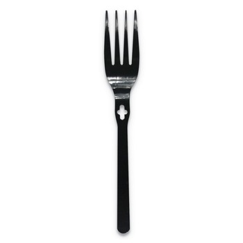 Wego 54101101 Polystyrene Fork - Black (1000/Carton)