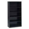 Office Filing Cabinets & Shelves | Tennsco B-66-BLK 34.5 in. x 13.5 in. x 66 in. Five-Shelf Metal Bookcase - Black image number 1