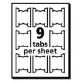Dividers & Tabs | Avery 05567 2.06 in. Wide 1/5-Cut Laser Printable Hanging File Tabs - White (90/Pack) image number 2