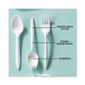 Cutlery | Pactiv Corp. YFWQWCH Fieldware Mediumweight Spork Cutlery - White (1,000/Carton) image number 5