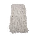Mops | Boardwalk BWKRM03032S Cut-End Rayon Wet Mop Heads - White (12/Carton) image number 0