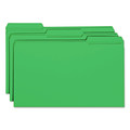 File Folders | Smead 17134 0.75 in. Expansion Assorted 1/3-Cut Tabs Legal Size Reinforced Top Tab Colored File Folders - Green (100/Box) image number 2