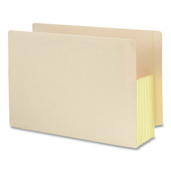 Smead 76174 5.25 in. Expansion Legal Size End Tab File Pockets with Tear Resistant Gussets - Manila (10/Box)