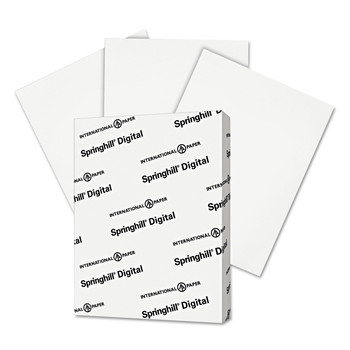 FLASH CARDS | Springhill 015101 8.5 in. x 11 in., 90 lbs., 92 Bright, Digital Index Card Stock - White (250/Pack)