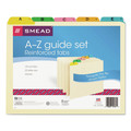 File Folders | Smead 50180 1/5-Cut Tab A to Z 8.5 in. x 11 in. Alphabetic Top Tab Indexed File Guide Set - Manila (25/Set) image number 3