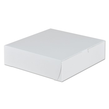 SCT 953 9 in. x 9 in. x 2.5 in. Non-Window Paper Bakery Boxes - White (250/Carton)