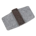 Office Chair Casters | Master Caster 88458 7.25 in. x 1 in. x 8 in. Wrap Around Felt Floor Savers - Rectangular Gray/Black (16/Pack) image number 0