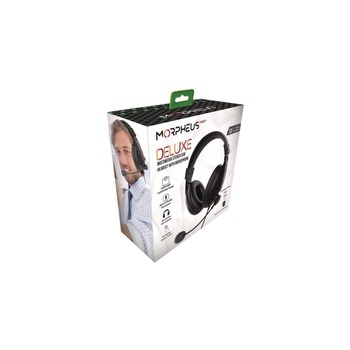 Morpheus 360 HS3500SU Binaural Over the Head Deluxe Multimedia Stereo USB Headset with Adjustable Boom Microphone