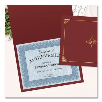 OFFICE DECOR | Geographics 47842 Certificate/Document Cover, 8.75 x 11.25, Red, 5/Pack