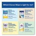 Hand Wipes | Clorox 30112 7 in. x 8 in. 1-Ply Disinfecting Wipes - Fresh Scent/Citrus Blend, White (35/Canister, 3 Canisters/Pack) image number 5