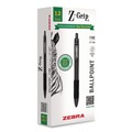 Pens | Zebra 20710 Z-Grip Medium 0.7 mm Recycled Retractable Ballpoint Pen - Black Ink/Black Barrel (1-Dozen) image number 0