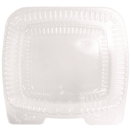 Food Trays, Containers, and Lids | Handi-Foil HFA 6091S-250 8 in. x 3 in. x 8.87 in. 46 oz. Handi-Lock Plastic Food Container - Clear (250/Carton) image number 0