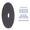 Just Launched | Boardwalk BWK4015BLA 15 in. Diameter Stripping Floor Pads - Black (5/Carton) image number 4
