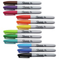 Permanent Markers | Sharpie 30072 Fine Bullet Tip Permanent Marker - Assorted Colors (12/Set) image number 1
