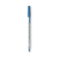 Pens | BIC GSME509BE Ecolutions Round Stic Medium 1 mm. Stick Ballpoint Pen Value Pack - Blue Ink/Clear Barrel (50/Pack) image number 2