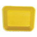 Food Trays, Containers, and Lids | GEN 8PYEL 10.8 in. x 8.82 in. x 1.5 in. #8P Meat Trays - Yellow (200/Carton) image number 3