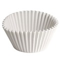 Cups and Lids | Hoffmaster 610070 2.25 Diameter x 1.88 h Fluted Paper Bake Cups - White (500/Pack, 20 Packs/Carton) image number 0
