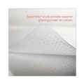 Office Chair Mats | Deflecto CM14432F SuperMat 46 in. x 60 in. Wide Lipped Frequent Use Chair Mat for Medium Pile Carpet - Clear image number 4