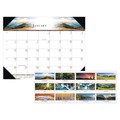 Bulletin Boards | House of Doolittle 140 22 in. x 17 in. 12-Month (Jan-Dec) 2026 Recycled Full-Color Monthly Desk Pad Calendar - Nature Photography image number 0