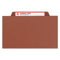 File Folders | Smead 13724 2 in. Expansion Recycled Pressboard 4-Fastener Classification Folders - Letter Size/Red Exterior (10/Box) image number 2