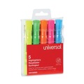 Highlighters | Universal UNV08860 Chisel Tip Assorted Color Desk Highlighters (5/Set) image number 1