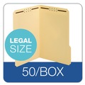 File Folders | Pendaflex 19537-18 0.75 in. Expansion 2 Fasteners Legal Size Top Tab Fastener Folder - Manila Exterior (50/Box) image number 1