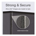 Binders | Cardinal 10321CB 11 in. x 8-1/2 in. ClearVue 3-Ring 2 in. Capacity Easy Open Slant-D Ring Binder - Black image number 3