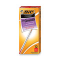 Pens | BIC MS11 RED Cristal Xtra Smooth Medium 1 millimeter Stick Ballpoint Pen - Red Ink/Clear Barrel (1-Dozen) image number 1