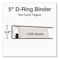 Binders | Cardinal 10351 11 in. x 8.5 in. ClearVue 3-Ring 5 in. Capacity Easy Open Slant-D Ring Binder - Black image number 1